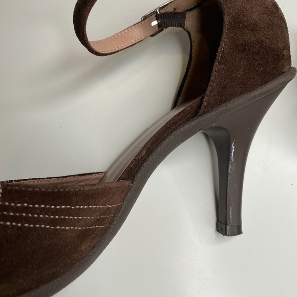 BCBGMaxAzria Brown Vintage Suede Heels - Picture 6 of 11